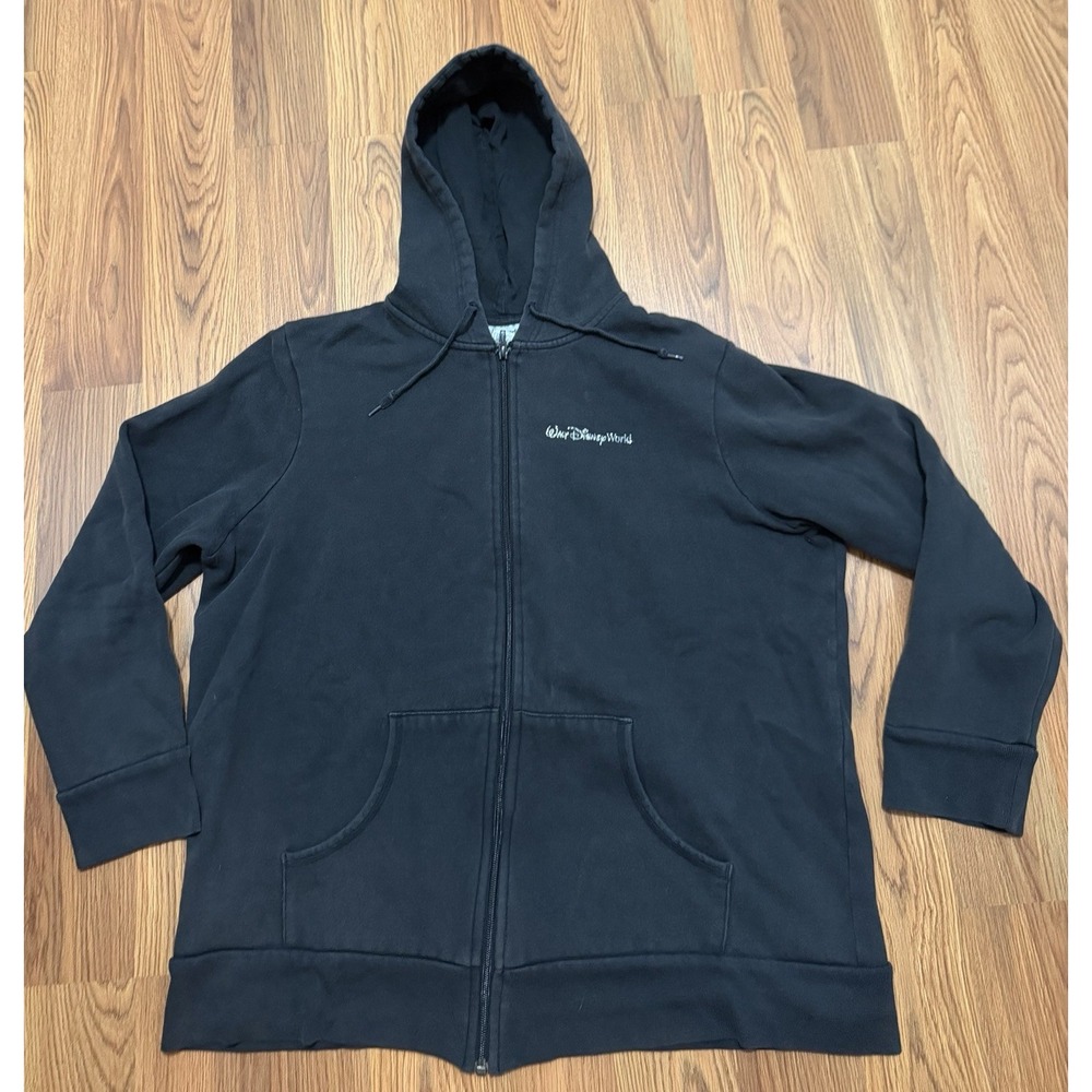 Walt Disney World Hoodie Womens 1X Four Parks Glitter Full Zip Double Sided